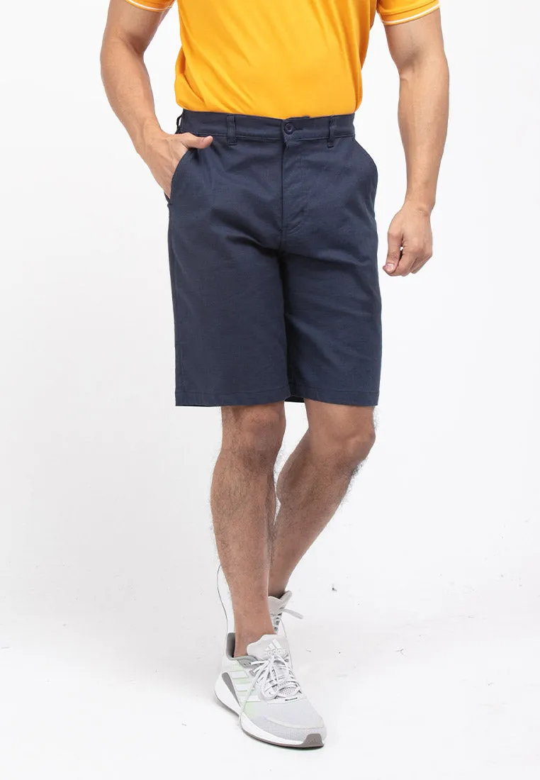Forest Half Elastic Plain Bermuda Shorts Men Chino Casual Short Pants Men | Seluar Pendek Lelaki - 65842