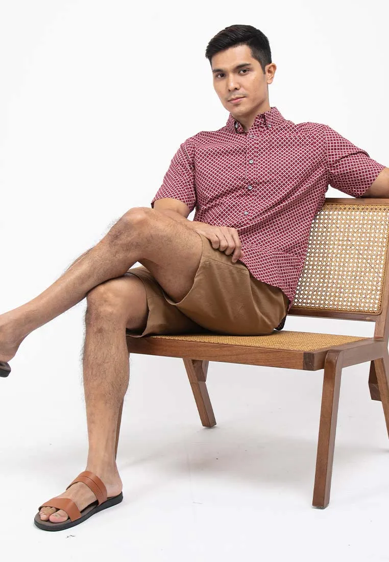 Forest Half Elastic Plain Bermuda Shorts Men Chino Casual Short Pants Men | Seluar Pendek Lelaki - 65842