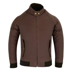 Gallanto Wax Cotton Armoured Bomber Jacket Waterproof Biker Motorcycle