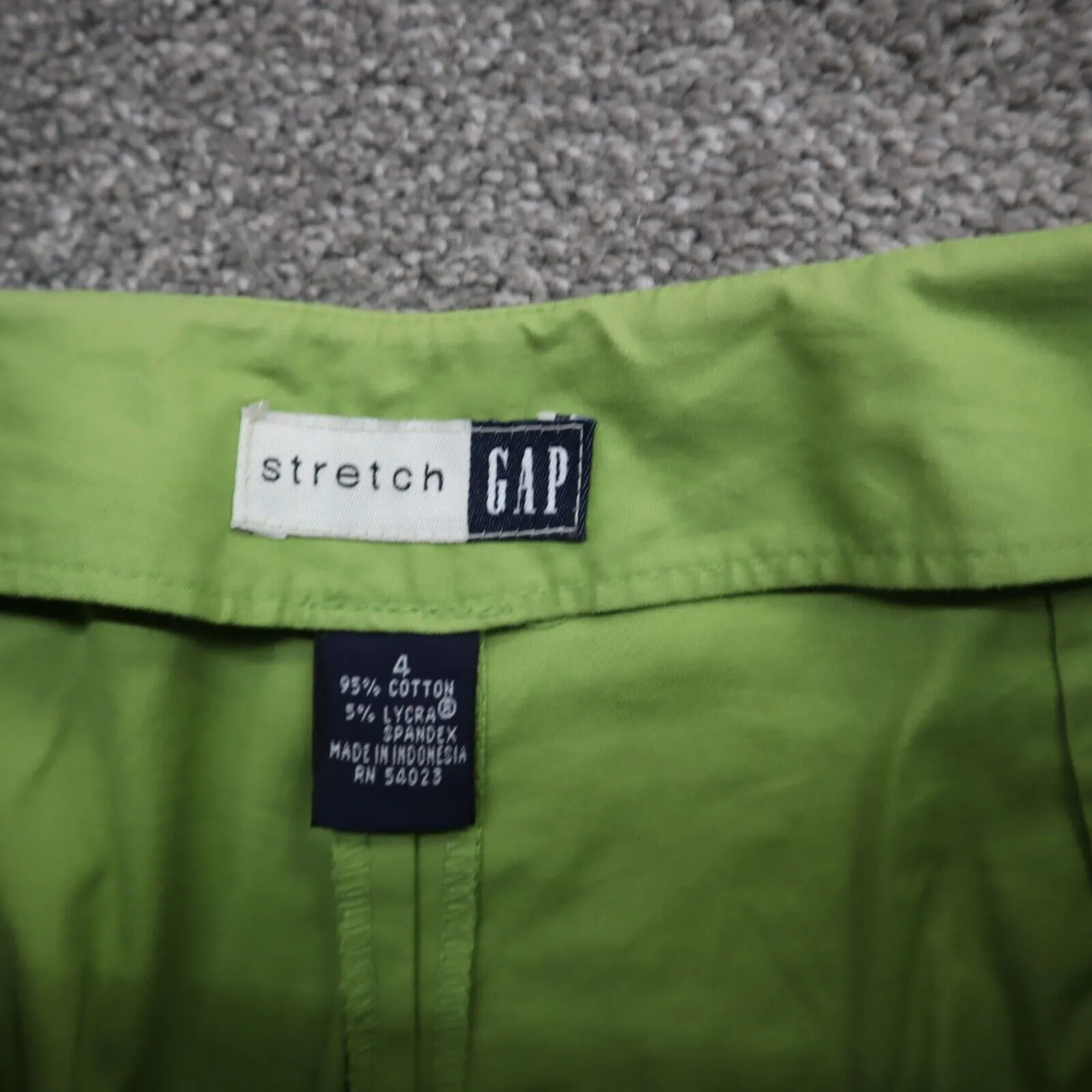 GAP Womens Skinny Ankle Chino Pants Mid Rise Pockets Flat Front Green Size 4