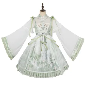 Green Swan Castle ~ Retro Chinese Style Lolita Dress by YLF