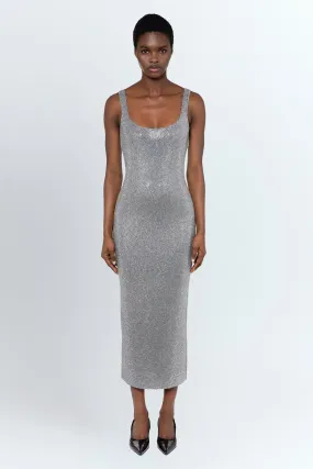 Hornet Embellished Knit Dress in Grigio