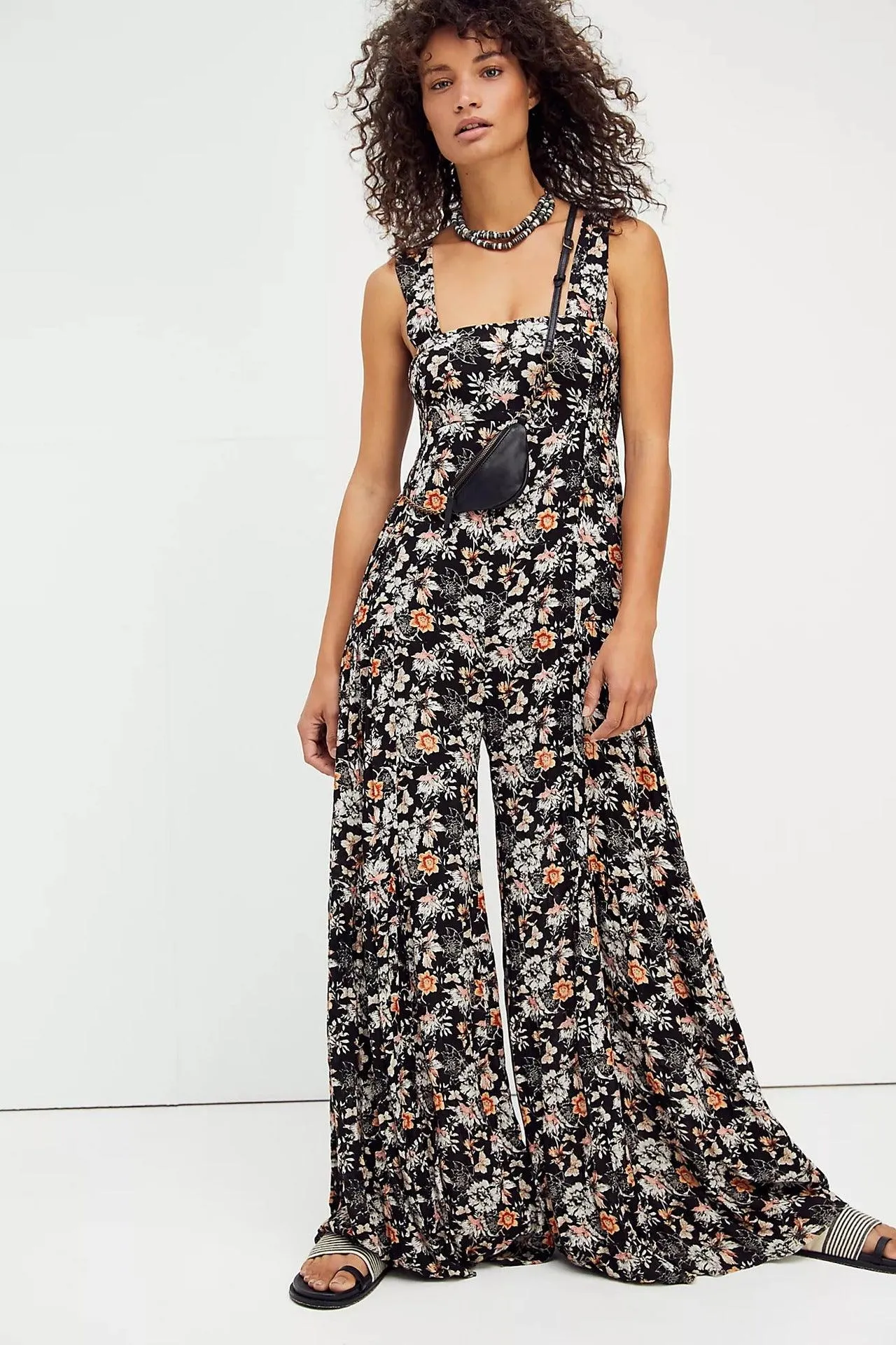Hot Sale New Fashion Floral Women's Suspender Jumpsuit