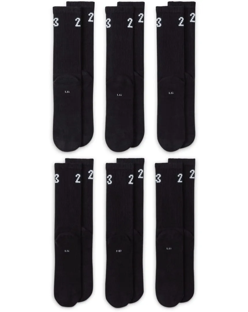 Jordan Essential Crew Sock 6 Pack - Black / White