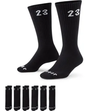Jordan Essential Crew Sock 6 Pack - Black / White