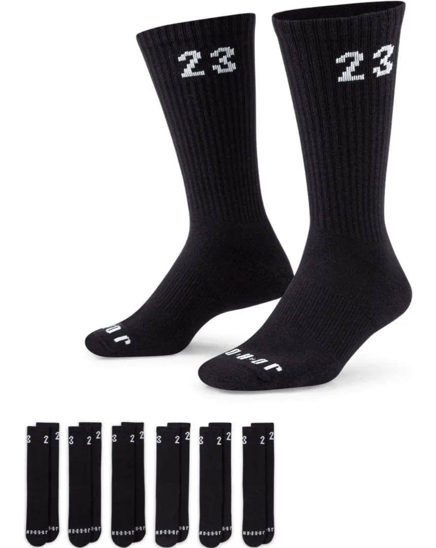 Jordan Essential Crew Sock 6 Pack - Black / White