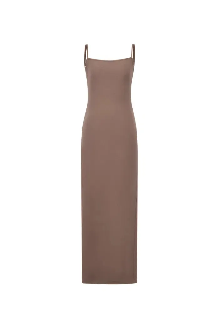 Kade Ribbed Midi Dress in Lyocell Wool