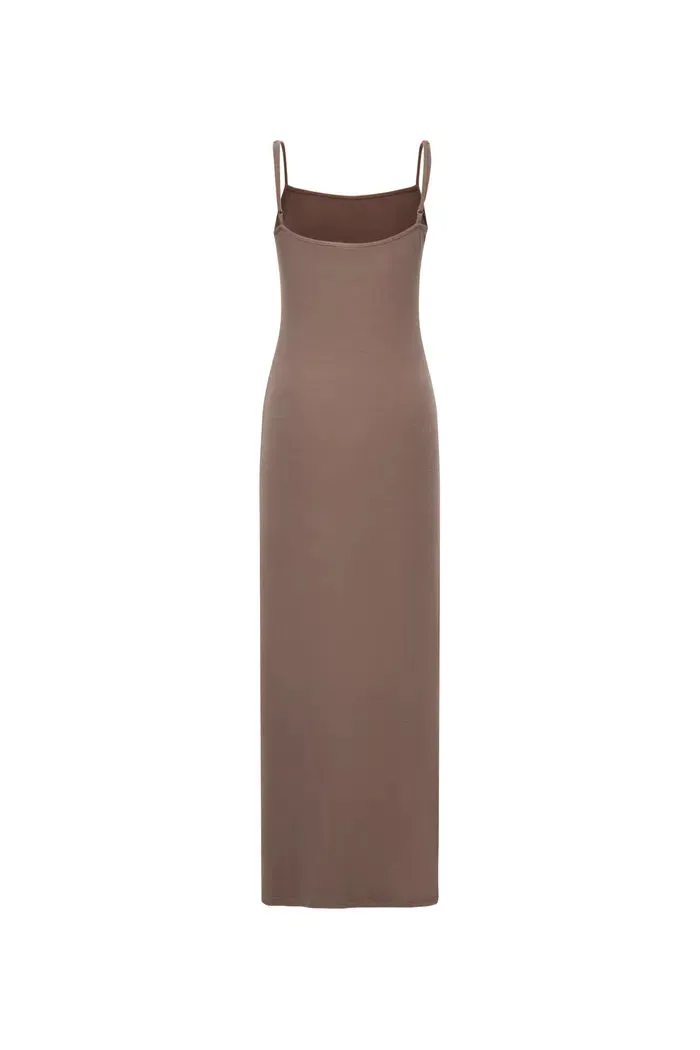 Kade Ribbed Midi Dress in Lyocell Wool