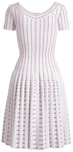 Knit Dress in Dotted Stripes