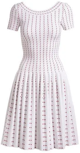Knit Dress in Dotted Stripes