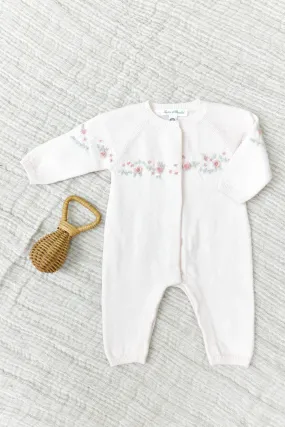 Knit Floral Romper - Tartine et Chocolat FW24