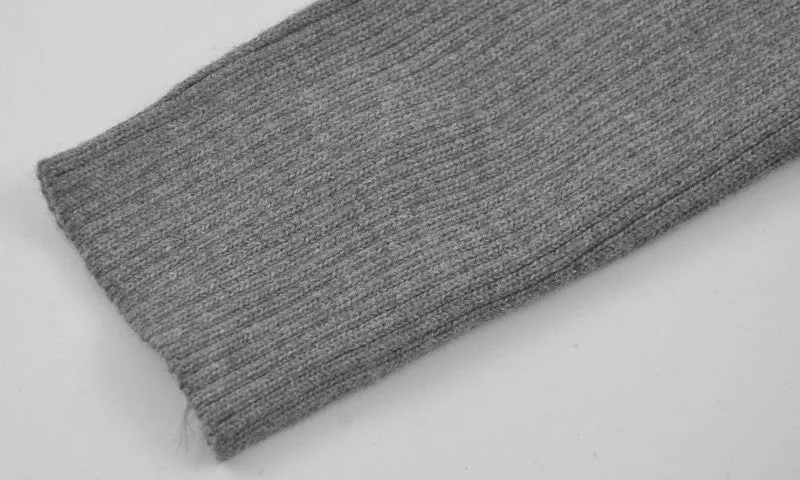 Knitted A-Line Mini Dress With O-Neck