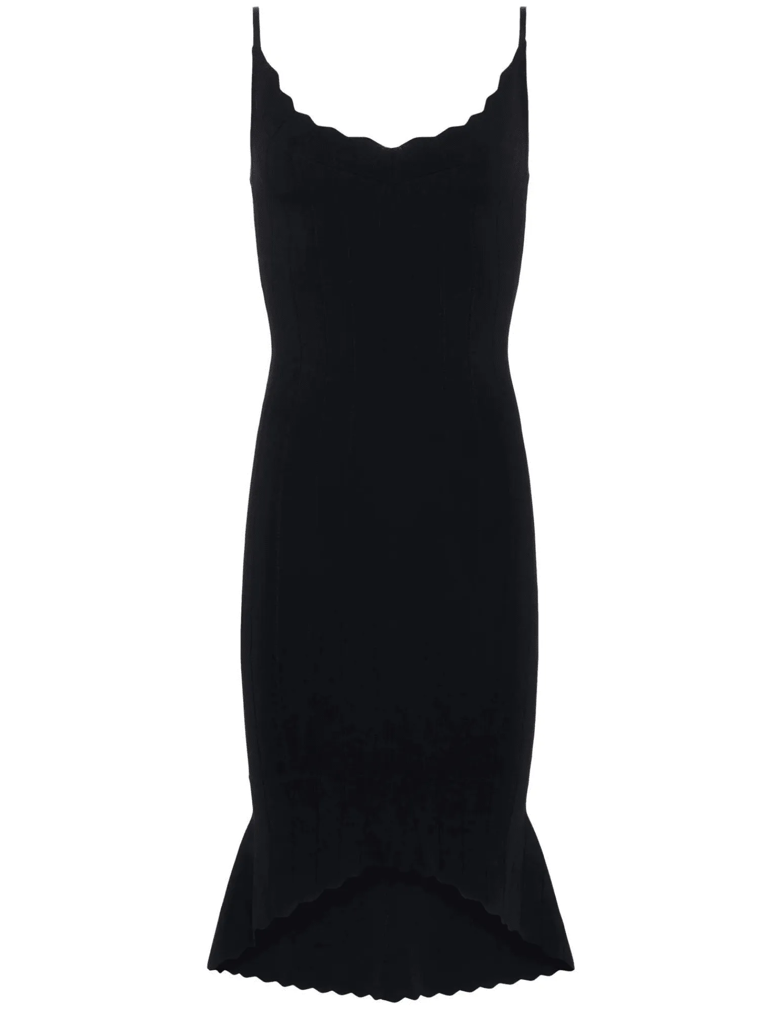 L'Agenca Asa Scalloped Knit Dress