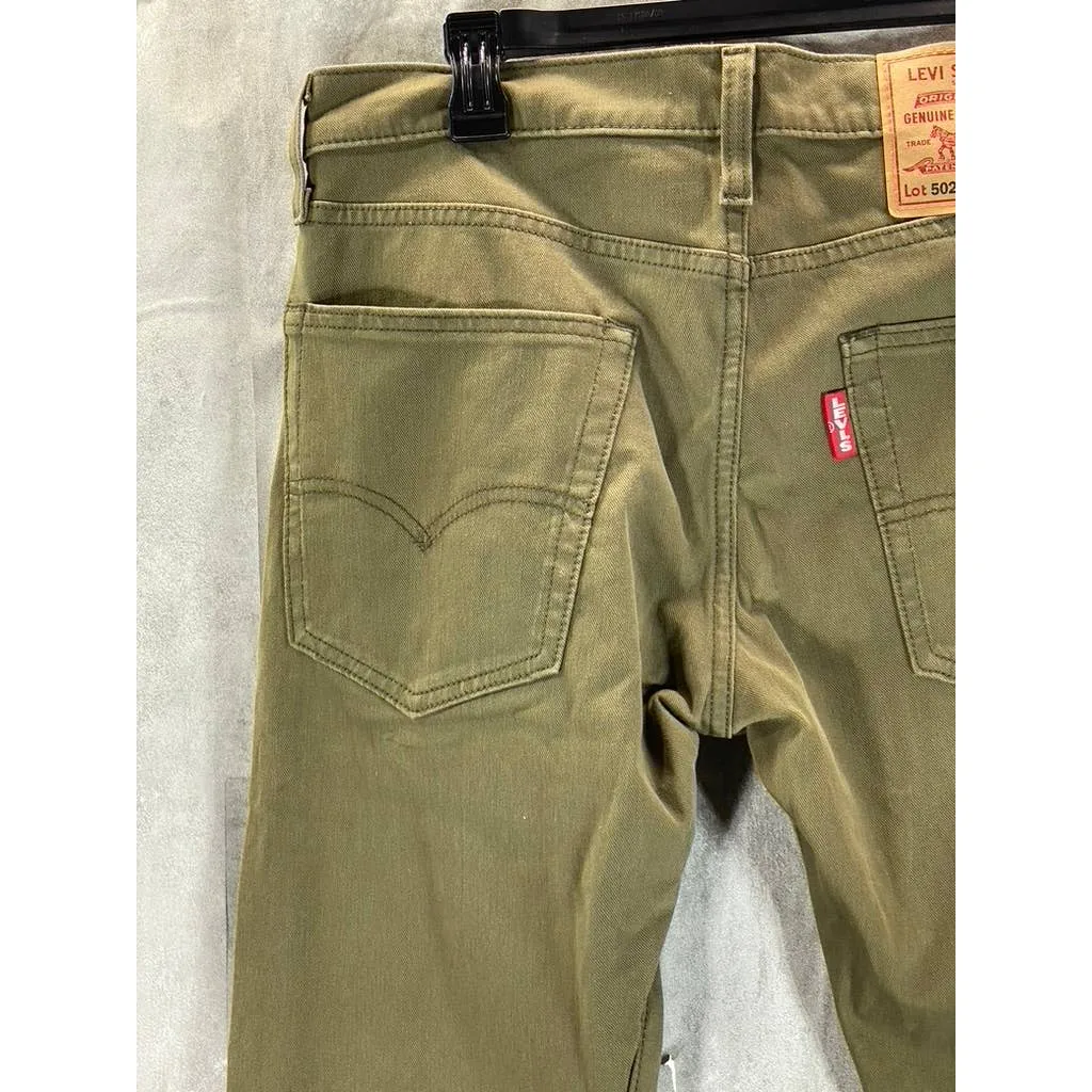 LEVI'S Men's Dark Green 502 Tapered Hi-Ball Chino Pants SZ 30