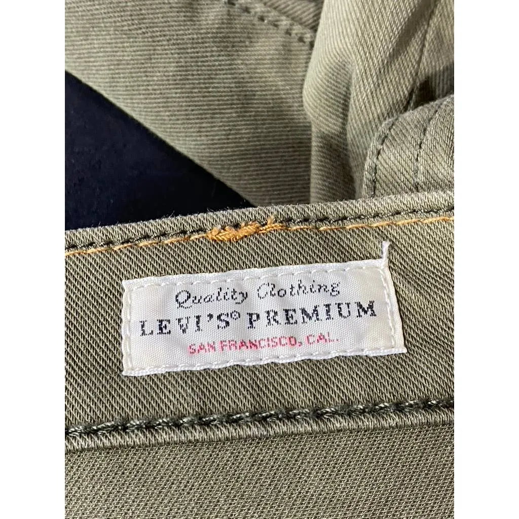 LEVI'S Men's Dark Green 502 Tapered Hi-Ball Chino Pants SZ 30