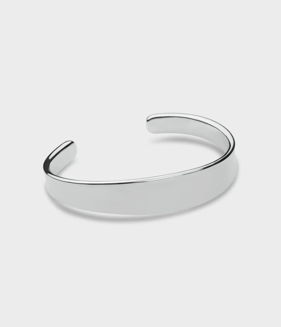 Liquid Bangle in Silver, Size Medium