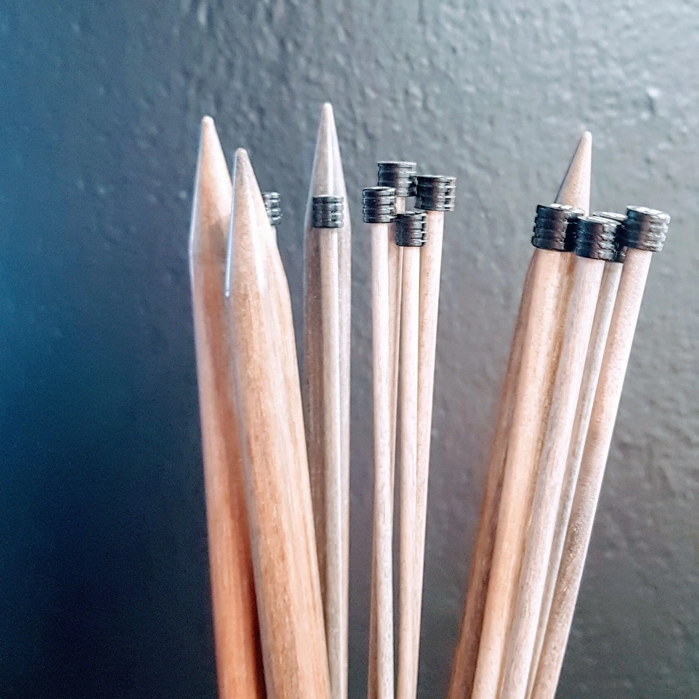 Long Knitting Needles - 14in / 35cm - Driftwood