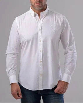 LONG SLEEVE PLAIN SHIRT - WHITE
