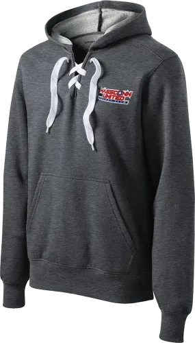 Mass Conn United Lace Up Pullover Hooded Sweatshirt