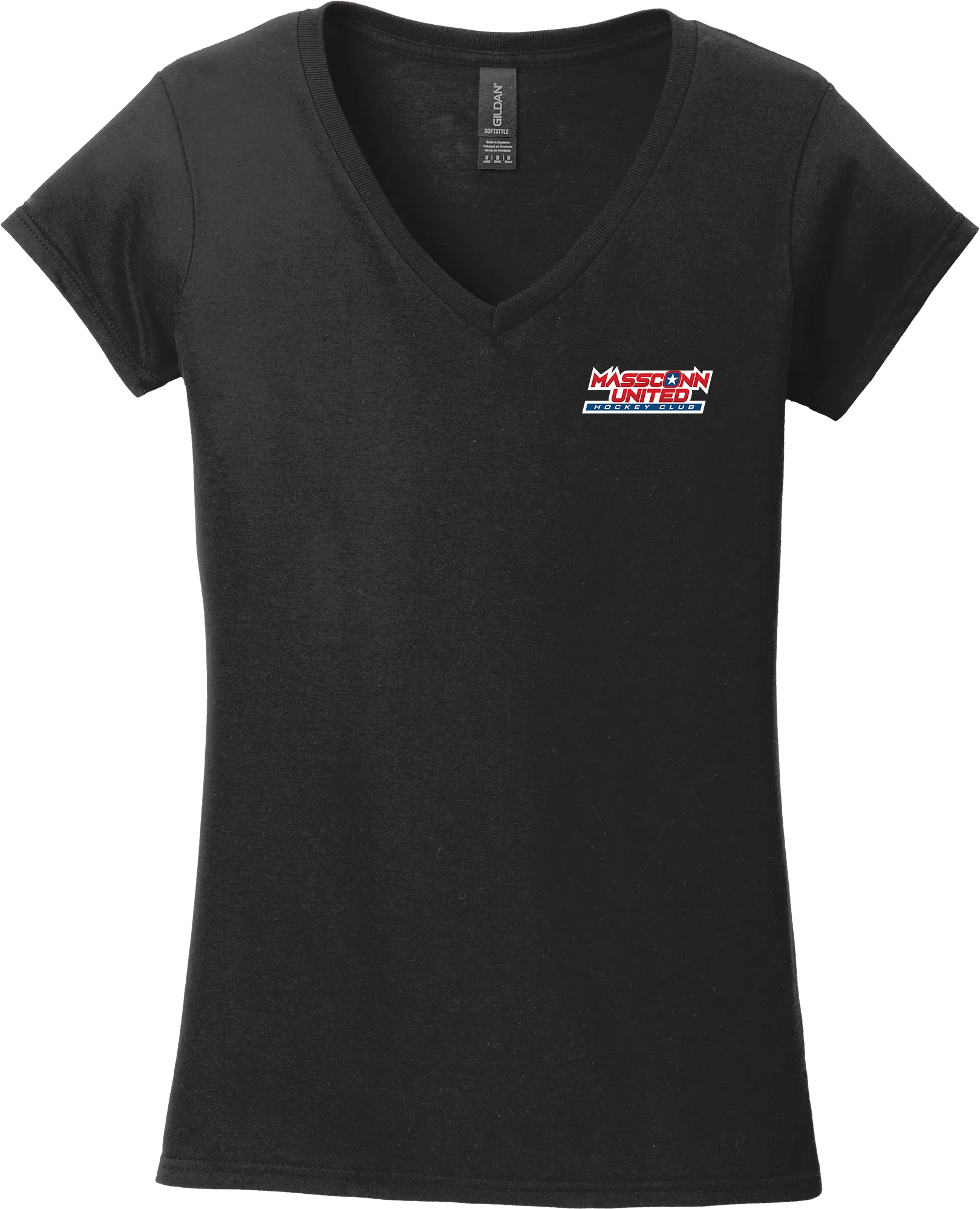 Mass Conn United Softstyle Ladies Fit V-Neck T-Shirt