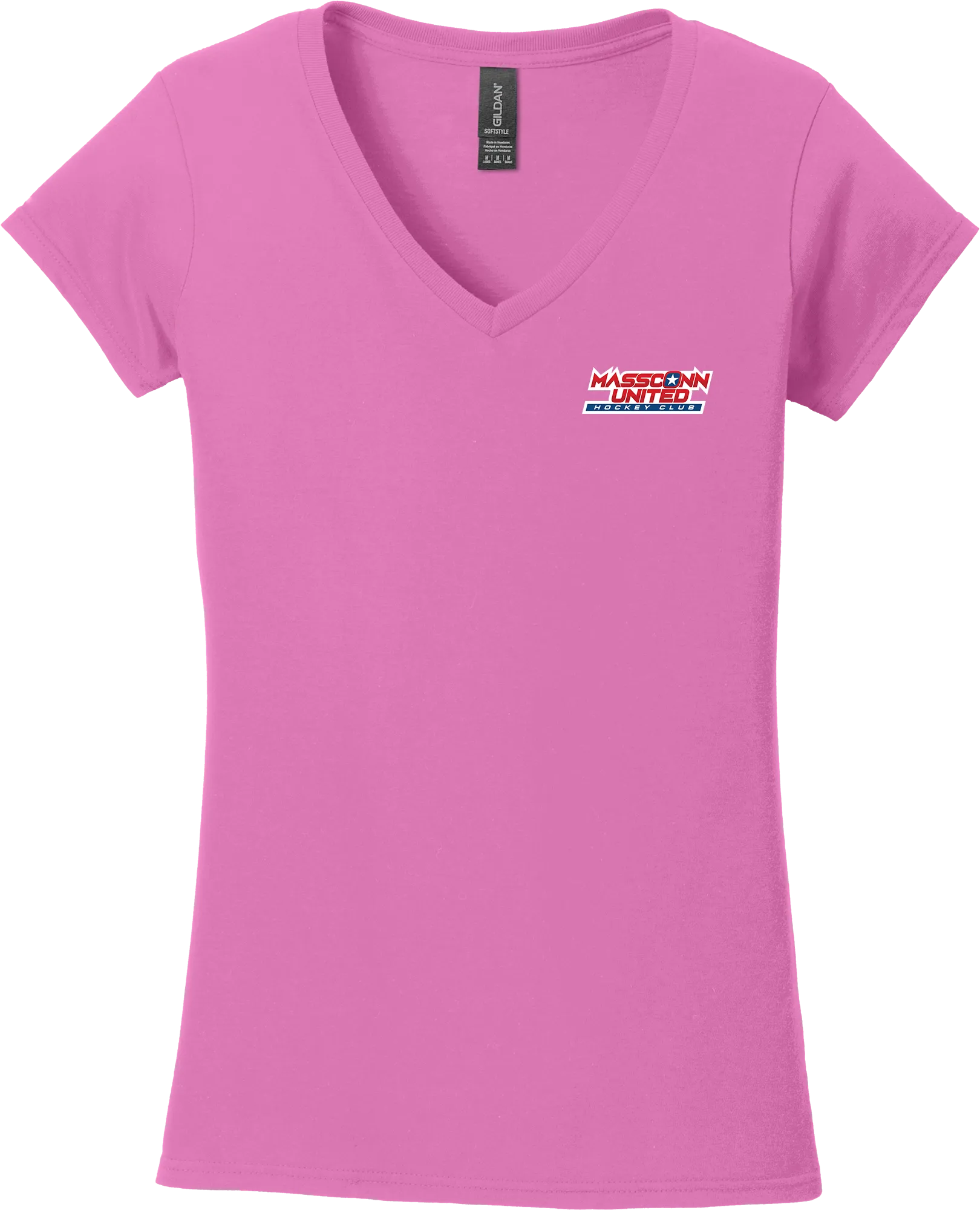 Mass Conn United Softstyle Ladies Fit V-Neck T-Shirt