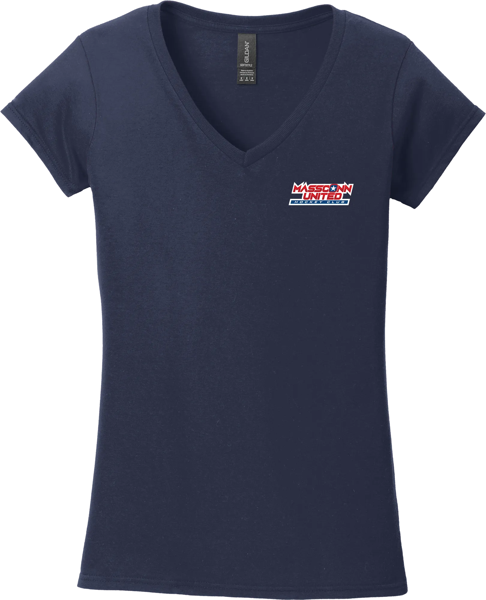 Mass Conn United Softstyle Ladies Fit V-Neck T-Shirt