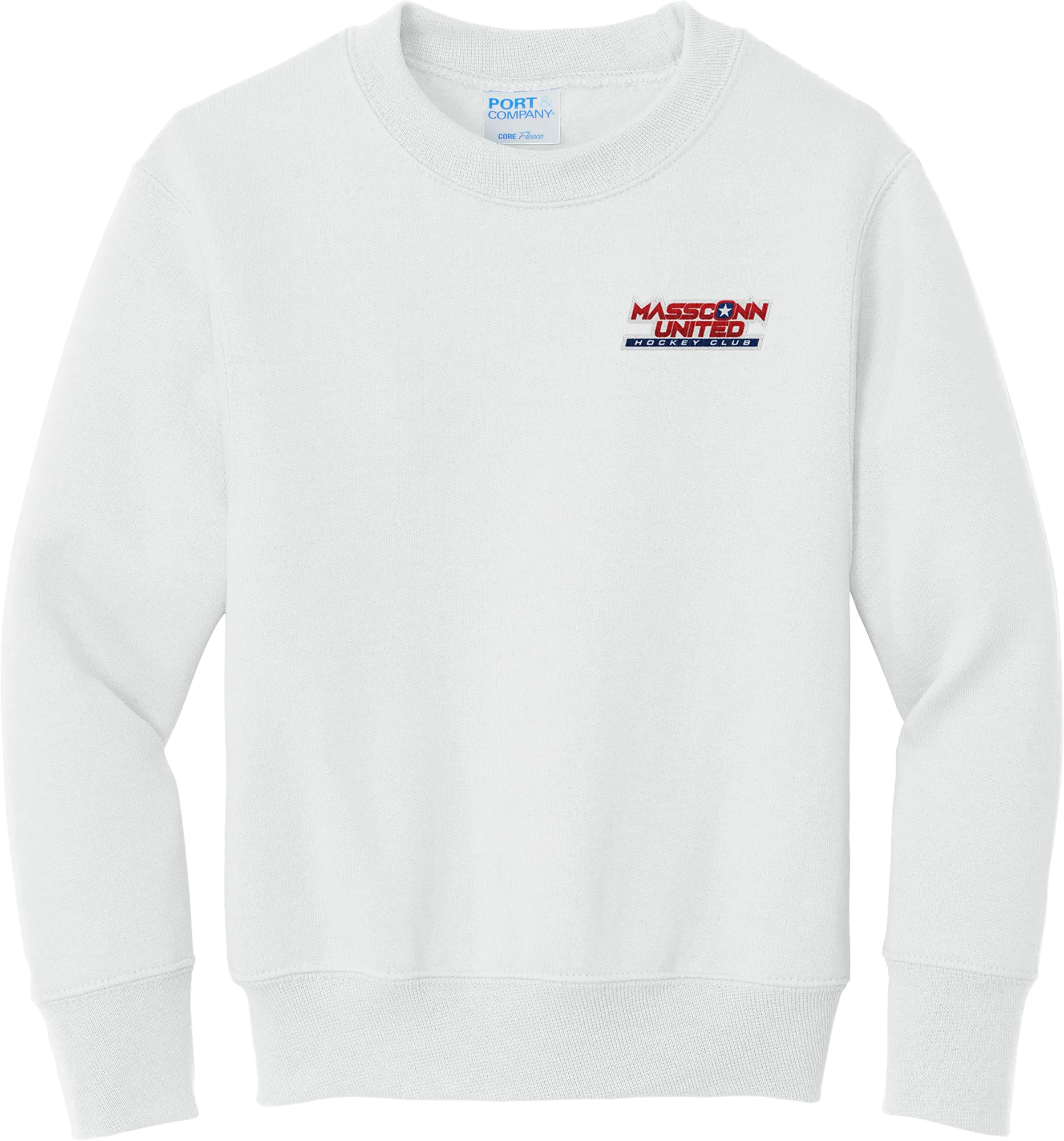 Mass Conn United Youth Core Fleece Crewneck Sweatshirt