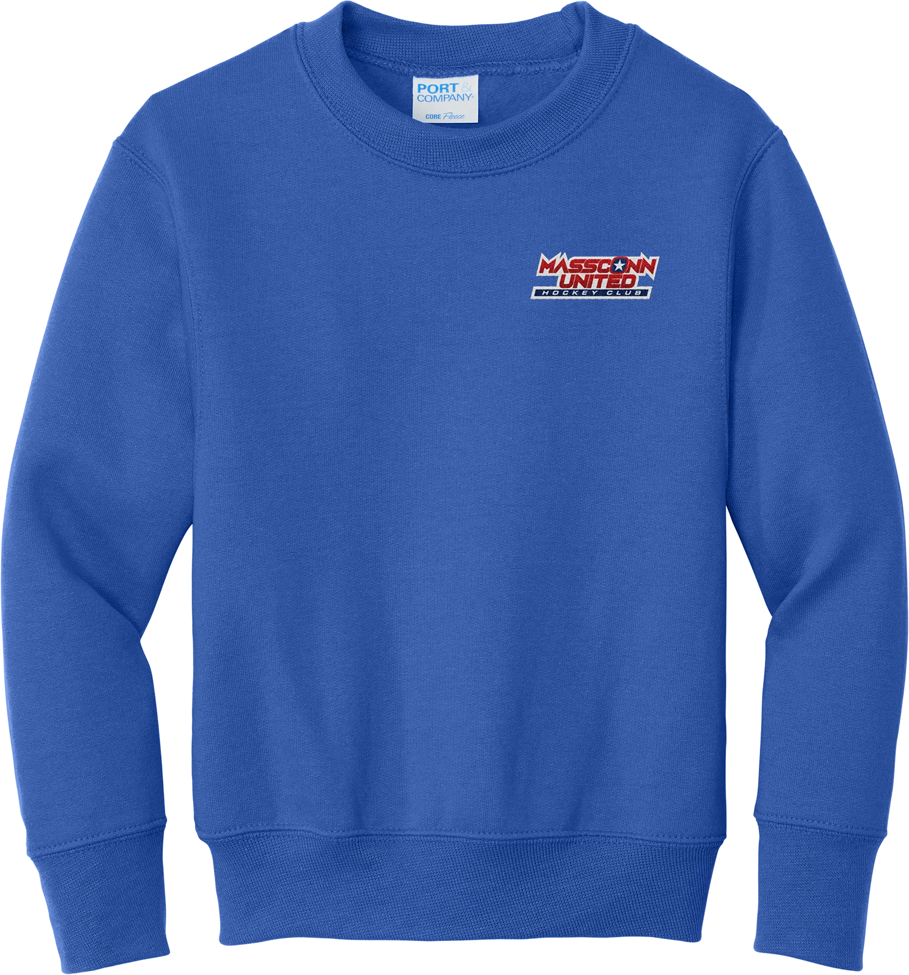 Mass Conn United Youth Core Fleece Crewneck Sweatshirt