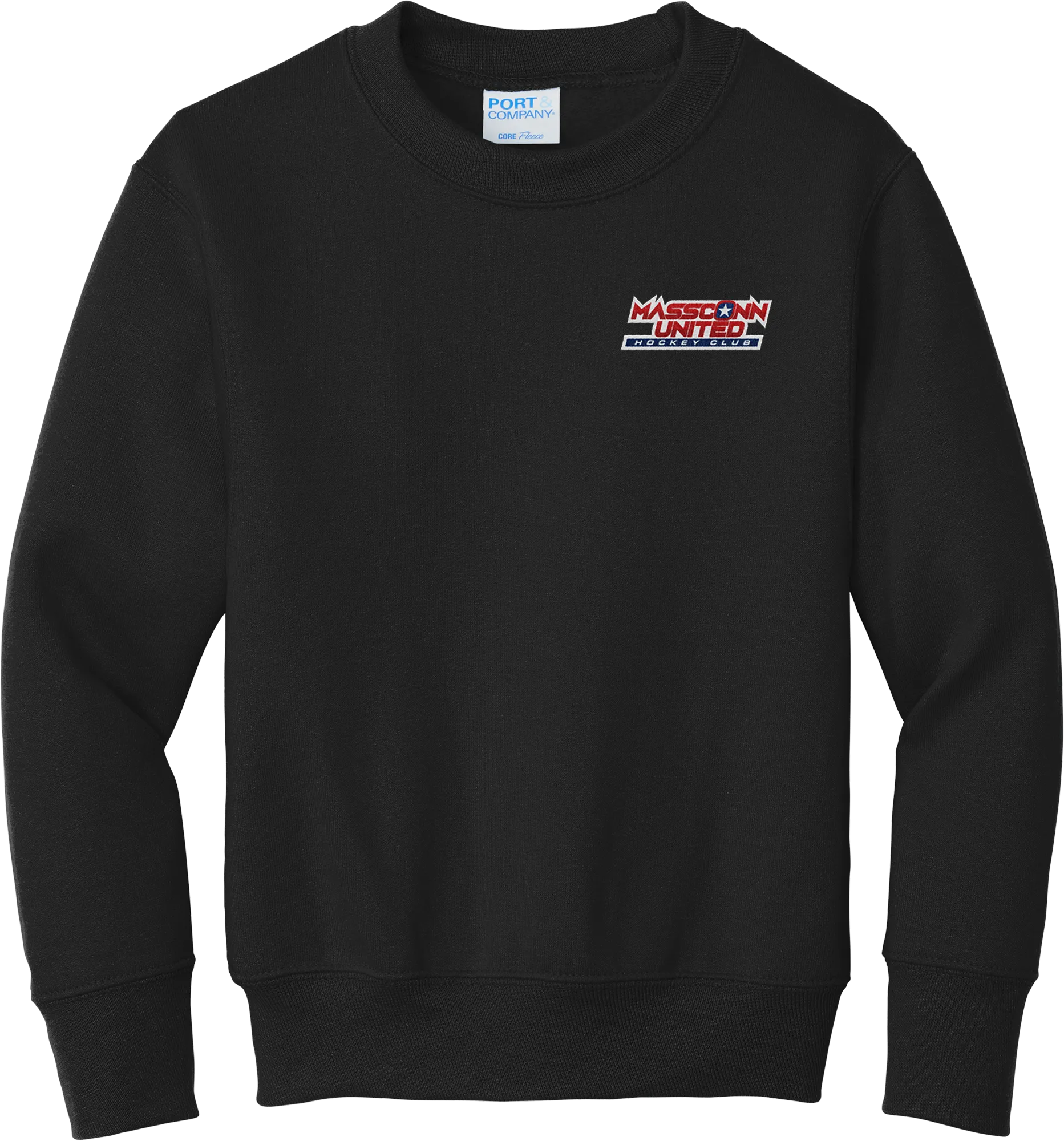 Mass Conn United Youth Core Fleece Crewneck Sweatshirt