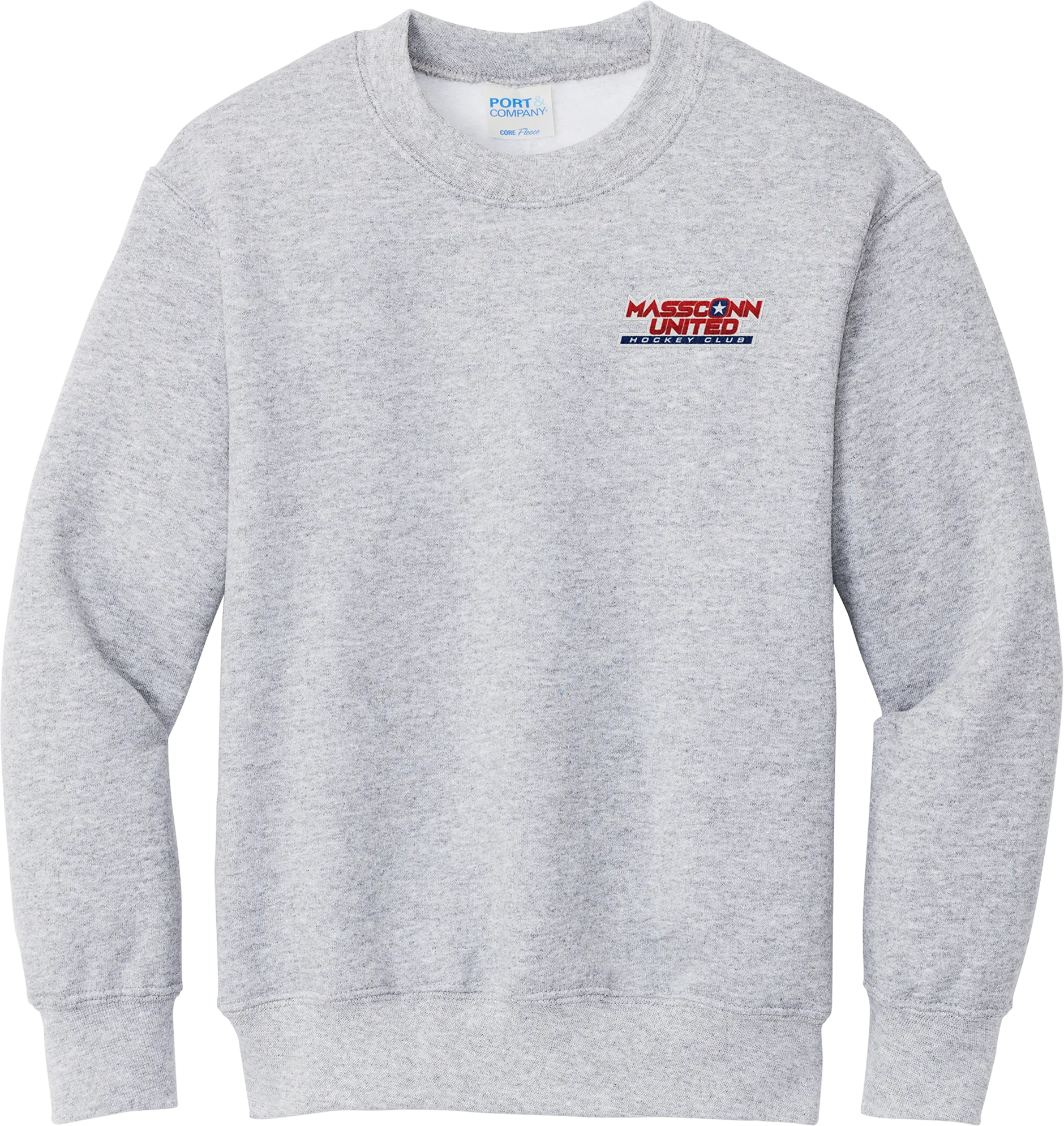 Mass Conn United Youth Core Fleece Crewneck Sweatshirt