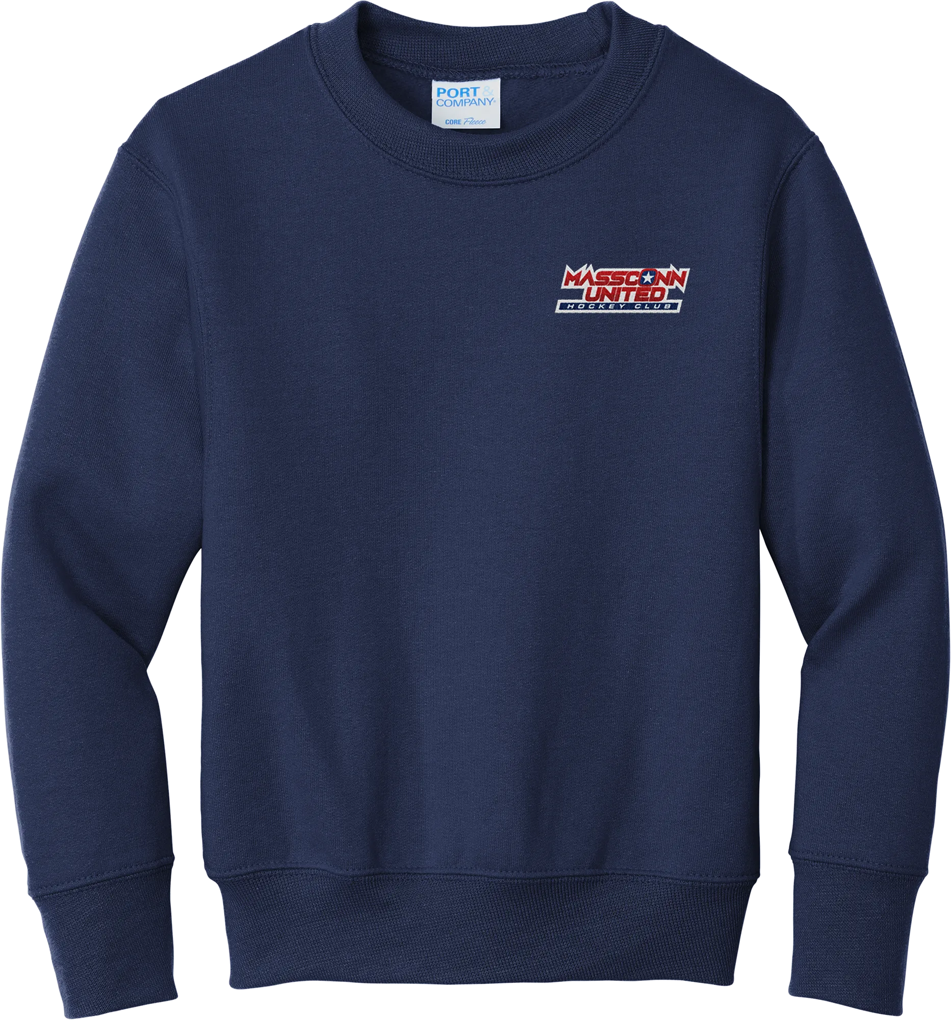 Mass Conn United Youth Core Fleece Crewneck Sweatshirt