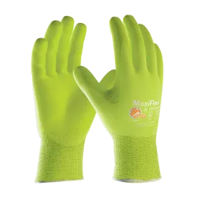 MaxiFlex® Ultimate™ 34-874FY Hi-Vis Seamless Nitrile Grip Work Gloves