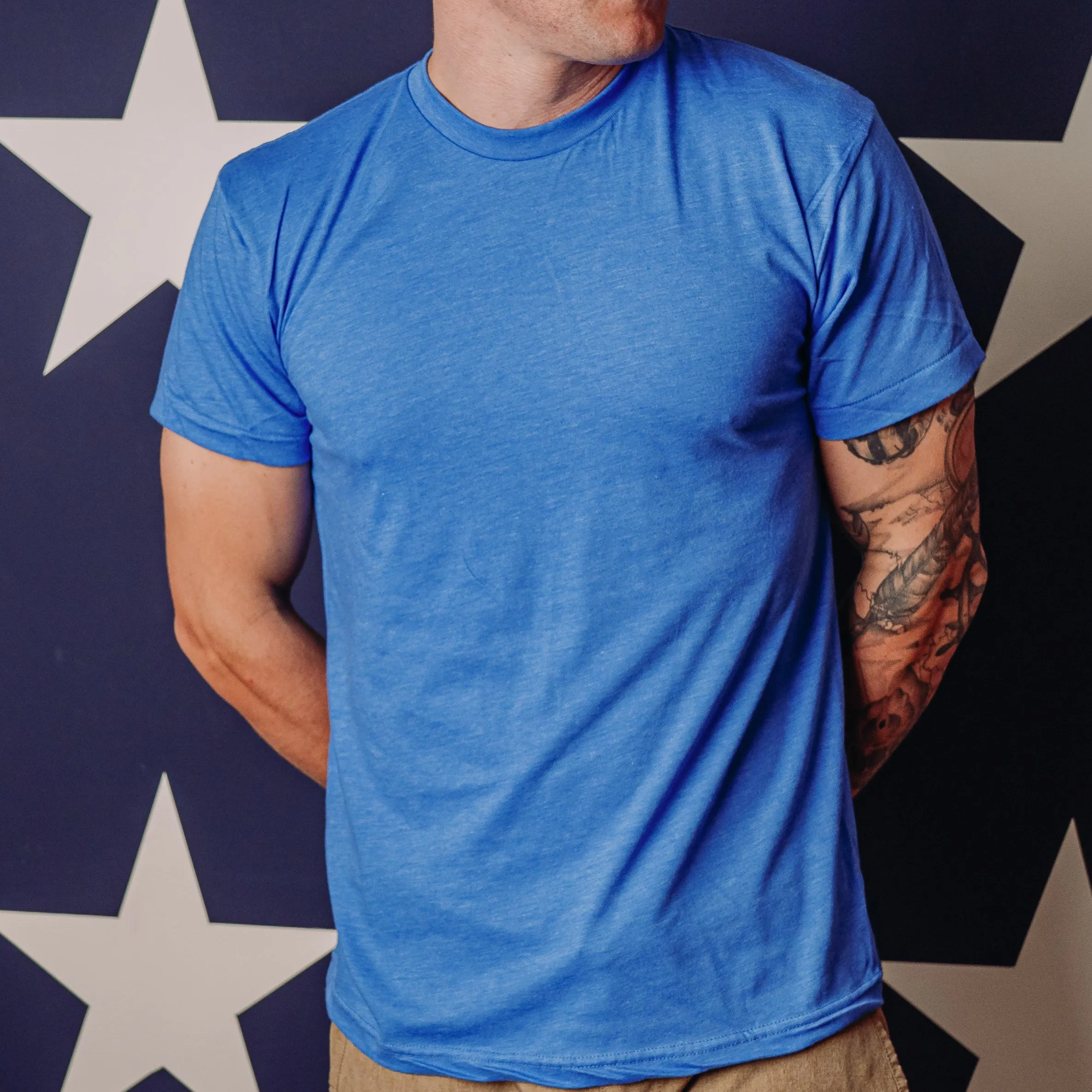 Men's Blank Tee - Vintage Blue