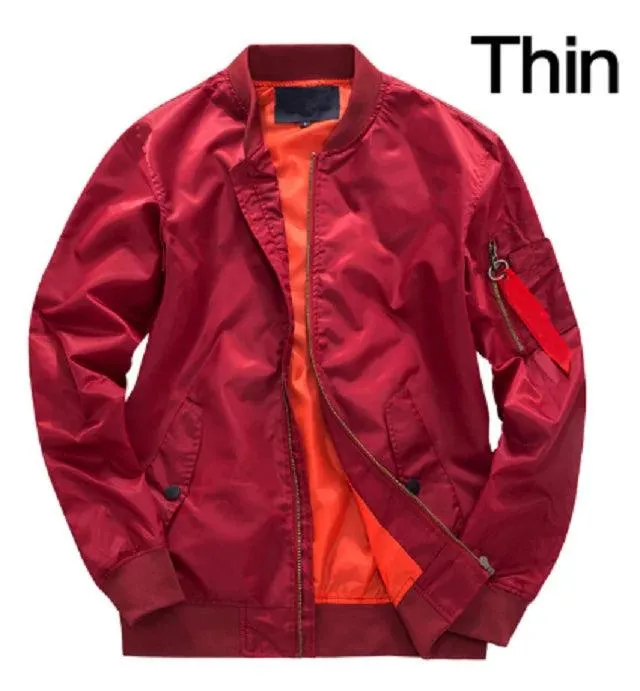 Men's Casual Zipper Baseball Jacket -Flight Pilot Bomber Jacket Overcoat