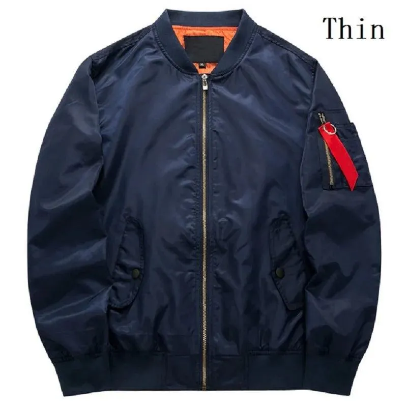 Men's Casual Zipper Baseball Jacket -Flight Pilot Bomber Jacket Overcoat