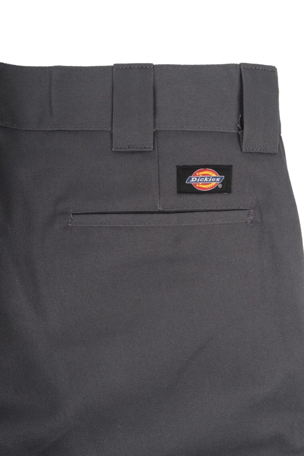 Men's DICKIES Grey Cotton Blend Slim Straight Pants Chino Work Trousers Size 36