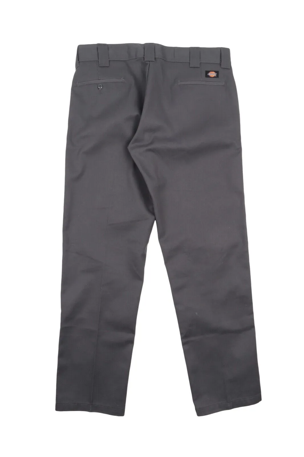 Men's DICKIES Grey Cotton Blend Slim Straight Pants Chino Work Trousers Size 36