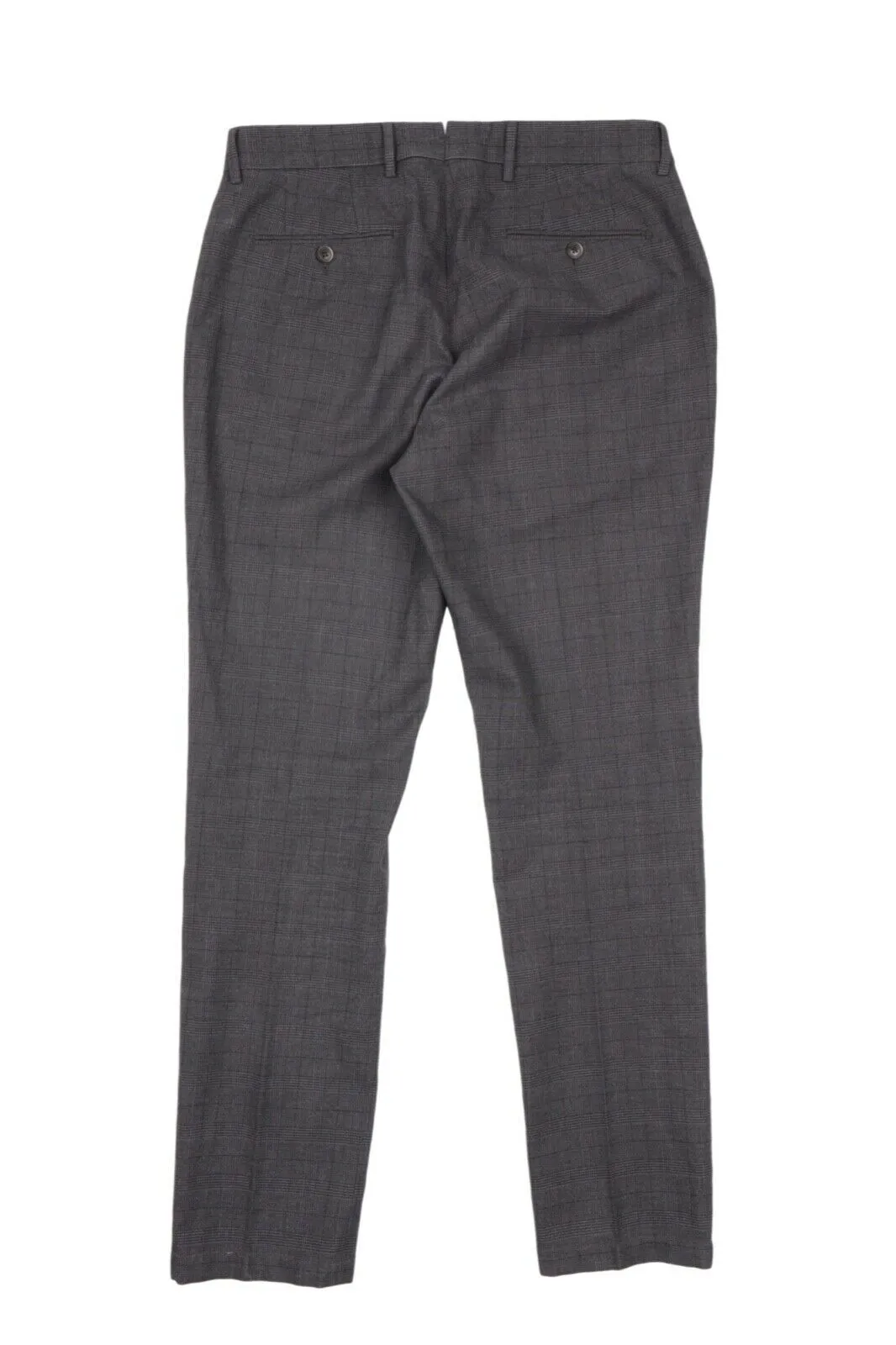 Men's HACKETT Mayfair Kensington Grey Check Chino Pants Size 34 / 50