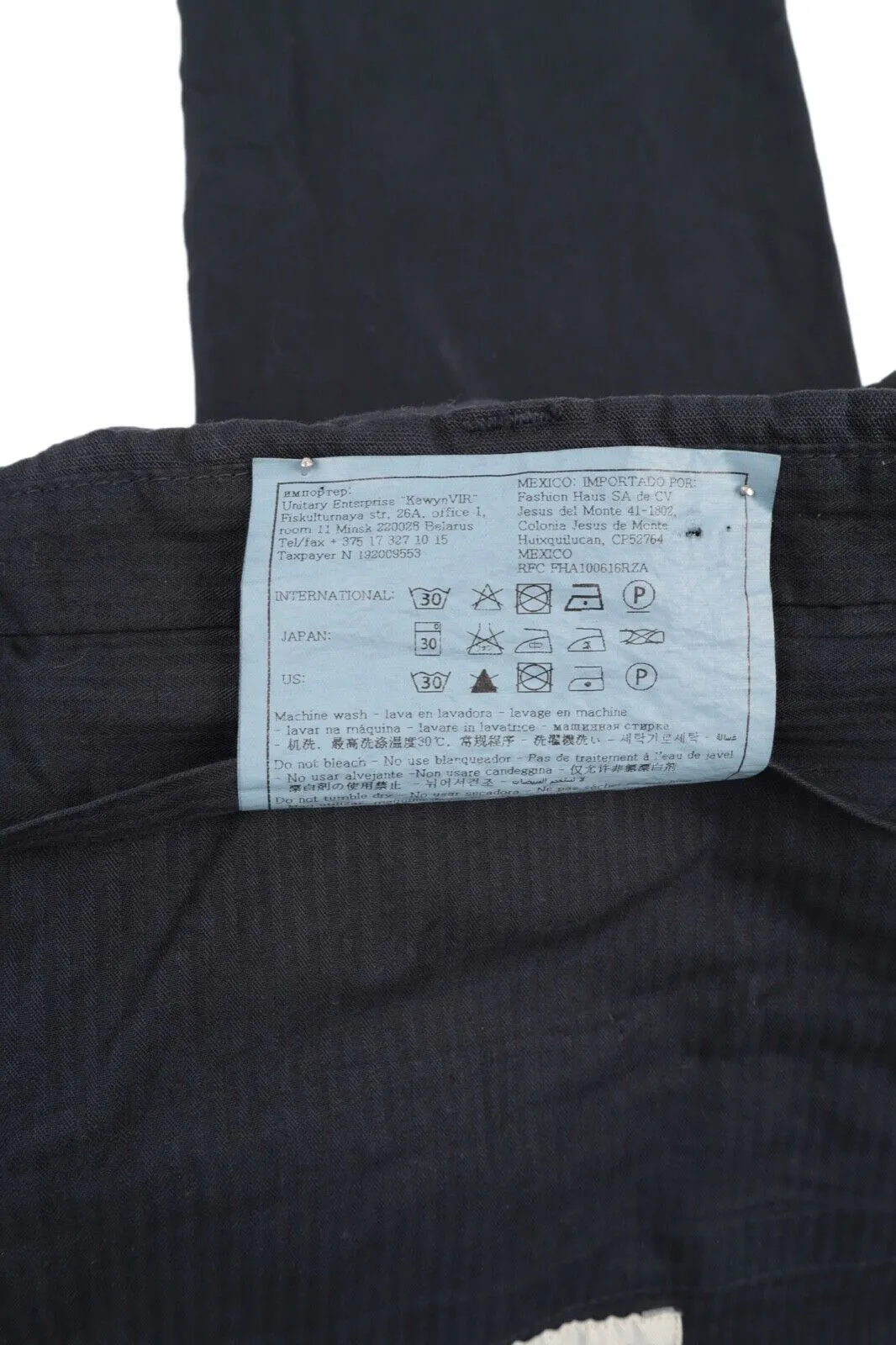 Men's SUITSUPPLY Navy Blue Cotton Linen Chino Pants Casual Trousers Size 50 / 34