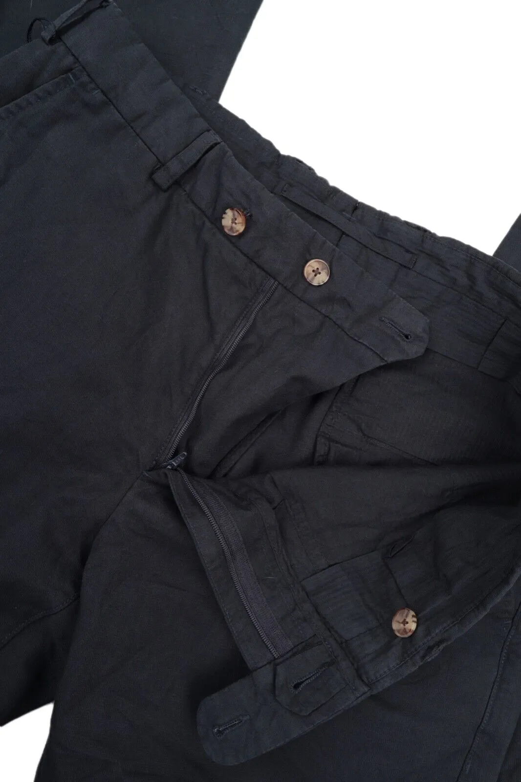 Men's SUITSUPPLY Navy Blue Cotton Linen Chino Pants Casual Trousers Size 50 / 34