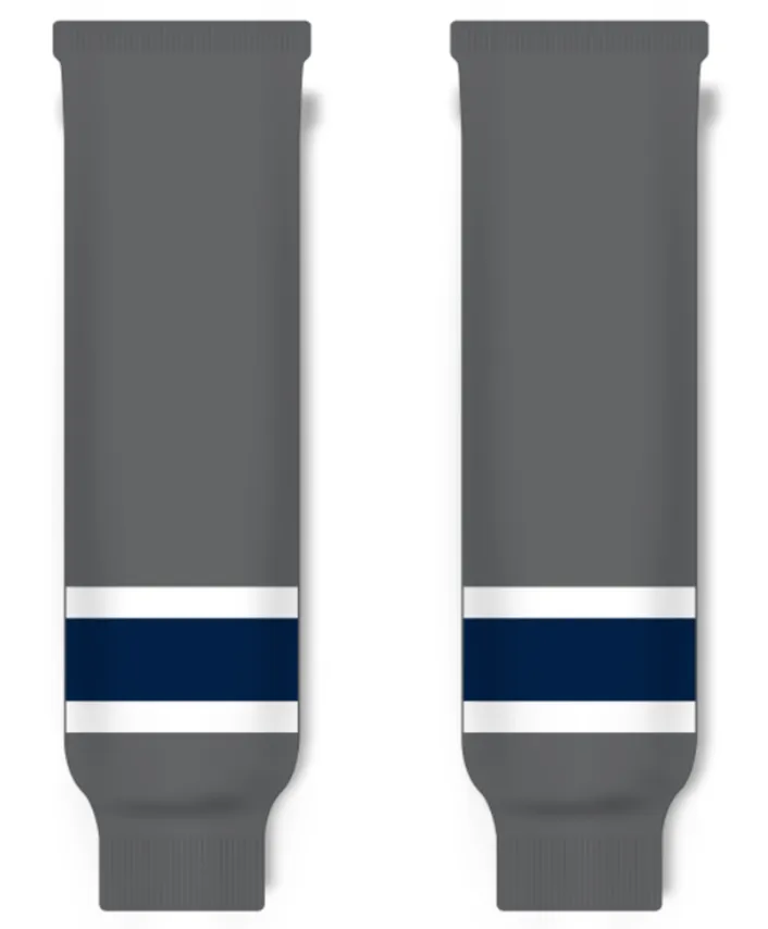 Modelline 2021 Winnipeg Jets Reverse Retro Charcoal Grey Knit Ice Hockey Socks
