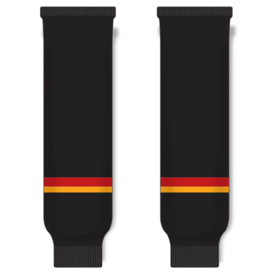 Modelline 2022 Calgary Flames Reverse Retro Black Knit Ice Hockey Socks