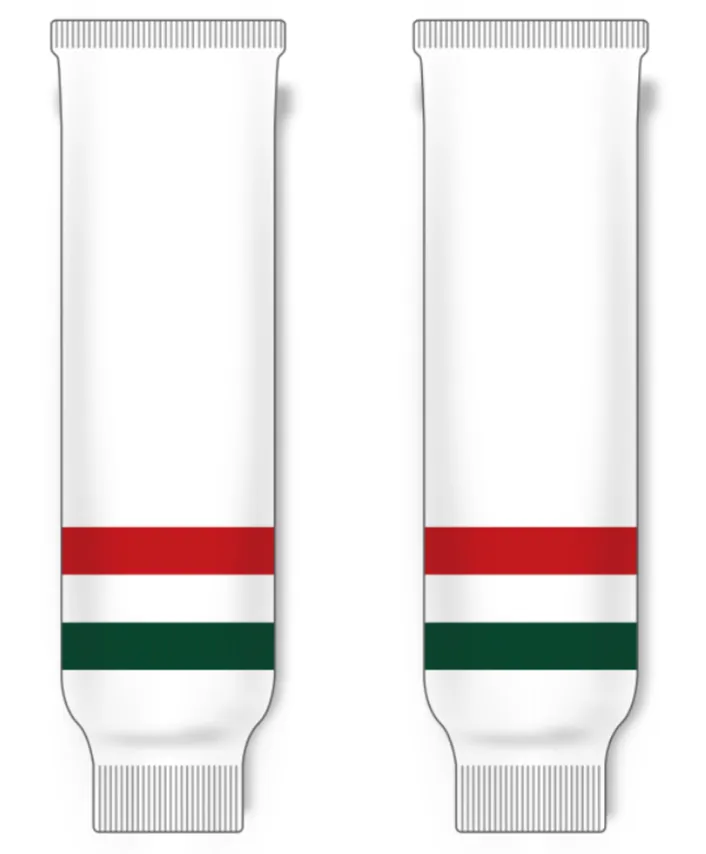Modelline 2022 Minnesota Wild Reverse Retro White Knit Ice Hockey Socks