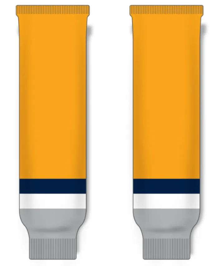 Modelline 2022 Nashville Predators Reverse Retro Gold Knit Ice Hockey Socks