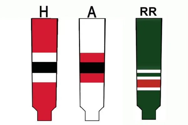Modelline 2022 New Jersey Devils Reverse Retro Dark Green Knit Ice Hockey Socks