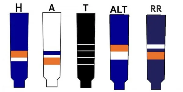 Modelline 2022 New York Islanders Reverse Retro Navy Knit Ice Hockey Socks