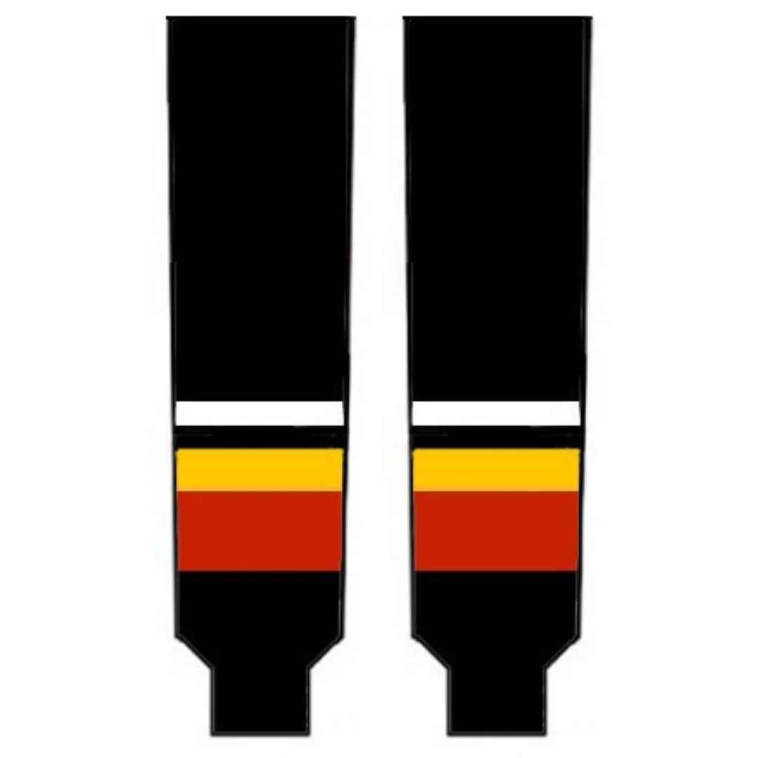 Modelline 2023 Calgary Flames Reverse Retro Black Knit Ice Hockey Socks