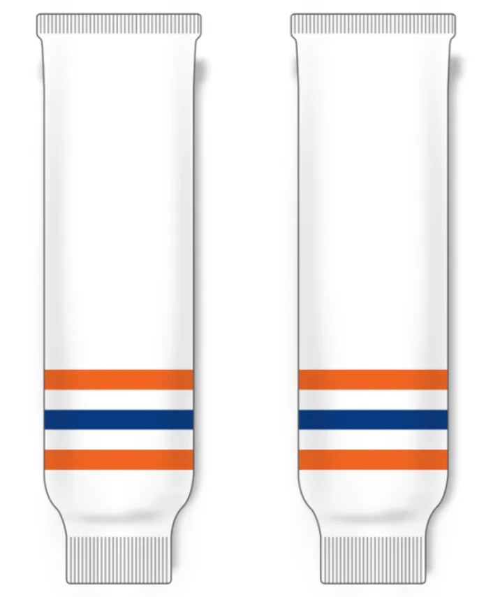 Modelline Edmonton Oilers Reverse Retro White Knit Ice Hockey Socks