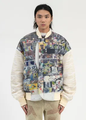 MULTICOLOR HOLIDAY PADDED BOMBER JACKET ARTIST EDITION