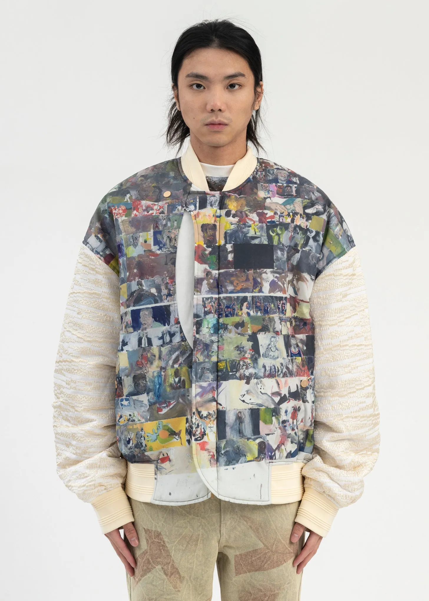 MULTICOLOR HOLIDAY PADDED BOMBER JACKET ARTIST EDITION